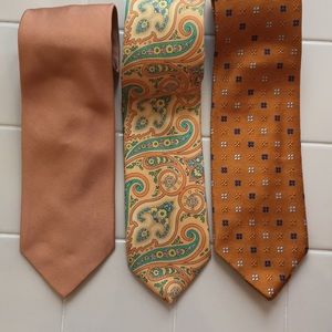 3 faconnable 100% silk ties